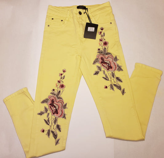 Yellow Decorative Jeans