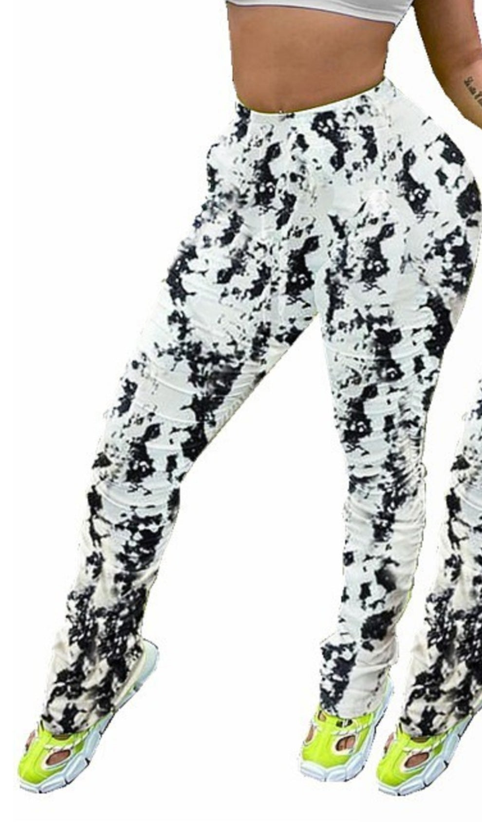 Pleated/Runched printed Pants