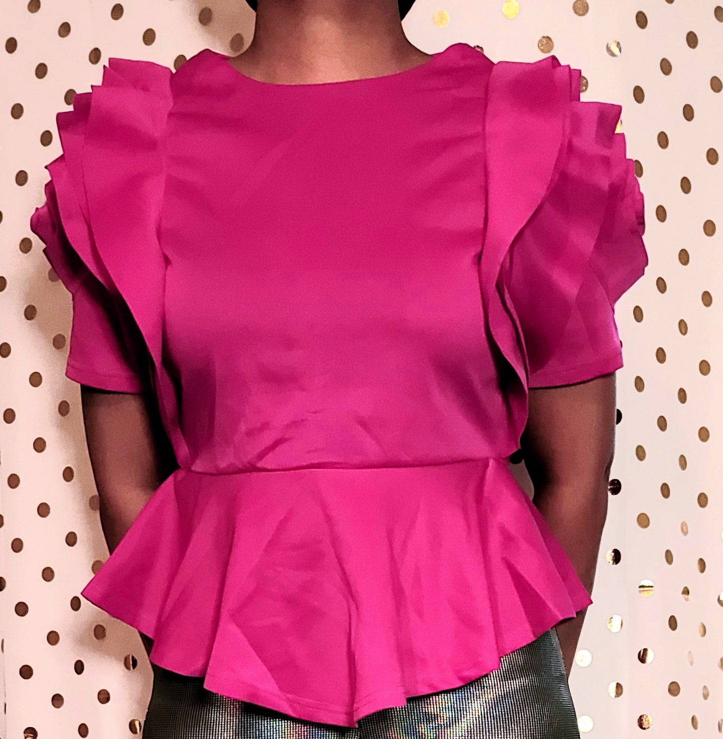 Pink Curtsy Blouse Top