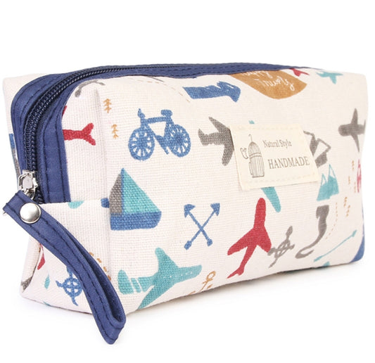 Airplane Print Cosmetic Bag/Pouch